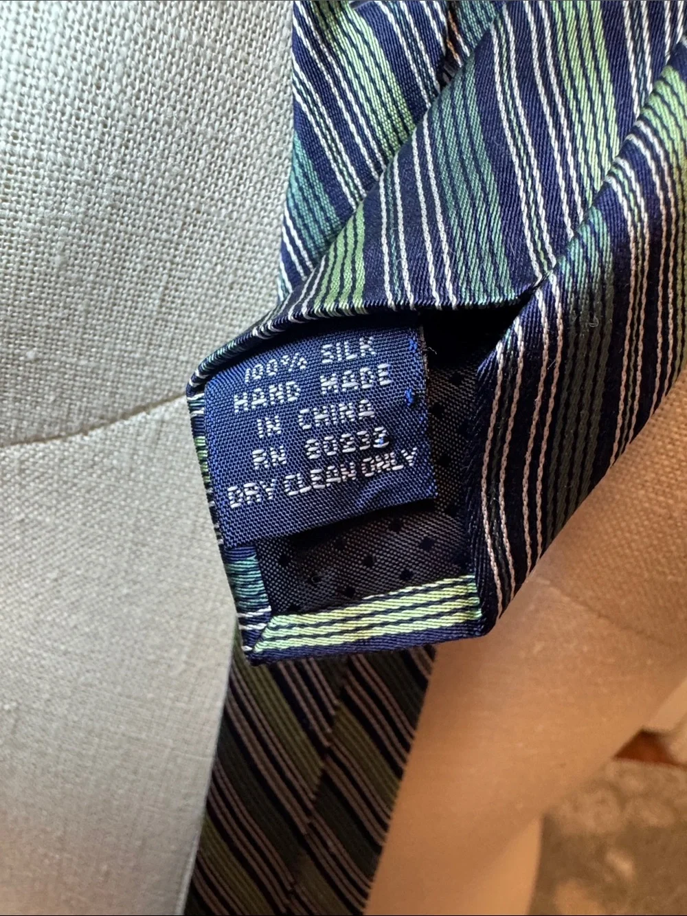 Stafford Diagonal Stripe Tie in Blue and Green
